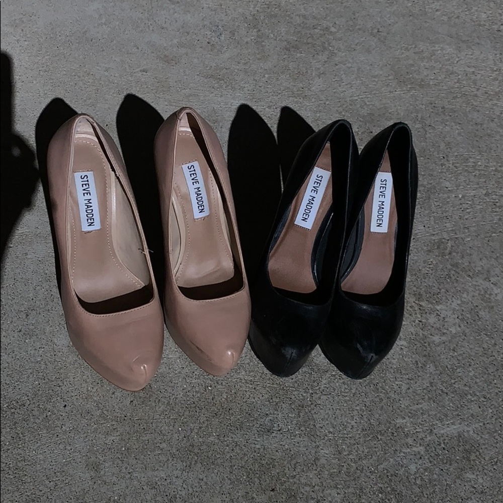 Steve Madden pumps bundle black & nude